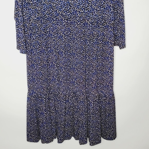 Saint + Sofia Tiered Heart Print Maxi Dress Size 18 Polka-dot Pockets Boho Chic - Picture 5 of 14